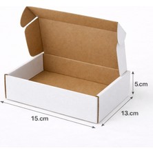 15X13X5 cm Kutu- Mini Receiver E-Ticaret Kargo Kutusu-Beyaz Kutu- 0,3 Desi Kutu-Kraft-25 Adet