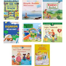 İş Bankası Kültür Yayınları 555 Eğlenceli Çıkartma - Araçlar + 7 Kitap (Set)