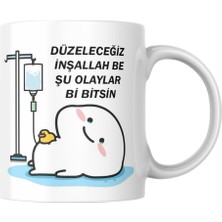 Taketshirt Düzeleceğiz Inşallah Kupa Bardak Komik Yazılı Hediyelik Kahve Çay Kupası