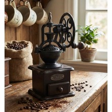 Hediye Sandalı Nostaljik Çarklı "cafe" Serisi: Dekoratif Manuel Kahve Değirmeni