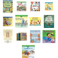İş Bankası Kültür Yayınları 555 Eğlenceli Çıkartma - Araçlar + 12 Kitap (Set)