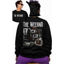 Fuddy Moda Unisex Oversize Rapper The Weeknd Sırt Baskılı Bisiklet Yaka Kapüşonsuz Sweatshirt