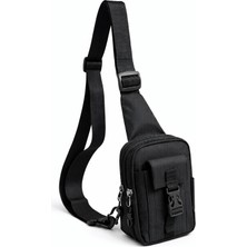 Av A Dos Siyah Unisex Telefon Bölmeli Taktik Çapraz Bel Çanta Göğüs Seyahet Günlük Bodybag Freebag Slingbag
