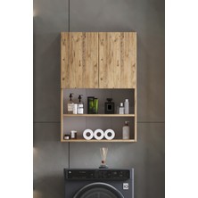 Awox Deniz Modern Banyo Dolabı 2 Kapaklı Raflı – Düzenleyici Çok Amaçlı