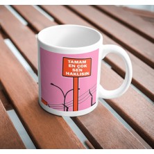 Taketshirt En Çok Sen Haklısın Komik Yazılı Kupa Bardak Hediyelik Çay Kahve Kupası Coffee Mug