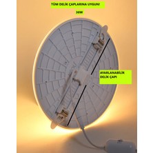 PremiumPort Ayarlı 36W Sıva Altı LED Panel Spot Işık, 3200K Gün Işığı, Tüm Delik Çaplarına Uyum