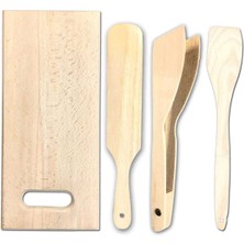 Ne Verelim Size Pratik Kullanım Ahşap Büyük Mutfak Seti 4 Parça