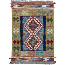 Cicim Halı El Dokuma Etnik Kilim 63X93 cm