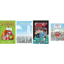 İş Bankası Kültür Yayınları Kerem Ile Minik Canavarlar - Canavarlar Kampta: Çılgın Çizgi Romanlar + 3 Kitap Daha (Set)
