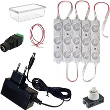 Devre Dünyası Dc 12V Modül LED Lamba Anahtar Adaptörlü Aydınlatma Devresi Öğrenci Hobi Deney Seti