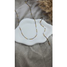 Stainless Steel Kare Küp Üçgen Model Zincir Kolye, Bileklik Set | 316L Çelik | 55CM & 22CM