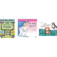 İş Bankası Kültür Yayınları 555 Eğlenceli Çıkartma - Araçlar + 2 Kitap (Set)