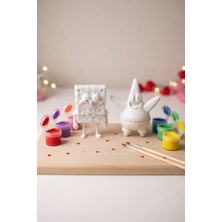 Printella Süngerbob ve Patrick Boyama Seti - 2 Figür + 6 Renk Boya + 2 Fırça - Sevgililer Günü Hediyesi