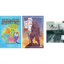 İş Bankası Kültür Yayınları Kerem ile Minik Canavarlar - Karanlıktaki Canavarlar: Çılgın Çizgi Romanlar + 2 Kitap Daha (Set)