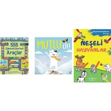 İş Bankası Kültür Yayınları 555 Eğlenceli Çıkartma - Araçlar + 2 Kitap (Set)