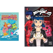 İş Bankası Kültür Yayınları Kerem ile Minik Canavarlar - Canavarlar Havuzda + 1 Kitap Daha (Set)
