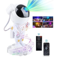 PremiumPort Galaksi Işık Projektörü, LED Gece Lambası ve Bluetooth Müzik Çalar