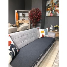 Luwino Home Koltuk Örtüsü , Oturma Alanını Kaplayan , Tv Şalı , Throw ,yatak Örtüsü , Çok Amaçlı Örtü , Antrasit Renk 115X200 cm