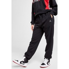 Nike Jordan Essential Core Loose Fit  Fleece Pant.lastik Paçalı Bol Kesim Pamuklu Kadın Günlük Eşofman Altı Siyah