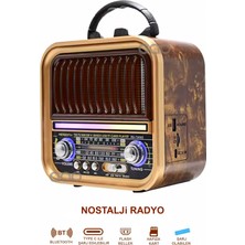 PremiumPort Nostalji Radyo Bluetooth Hoparlör, Rgb Işık, 10W Yüksek Ses Gücü