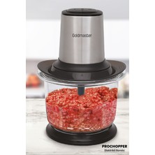 Özbience Çift Kademeli 4 Bıçaklı Cam Hazneli Inox Rondo Doğrayıcı, 1.5 Lt