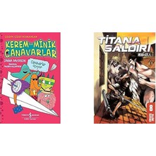 İş Bankası Kültür Yayınları Kerem ile Minik Canavarlar - Canavarlar Uçuyor + 1 Kitap Daha (Set)