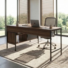 Lagomood Modulago Ofis Masa Takımı Antrasit Ceviz