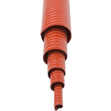 Çift Katlı Yüksek Isı Hortumu 4 Metre Tüm Çaplar Mevcuttur 300 Derece Kırmızı Silikon Hortum Üretimden Teslimat