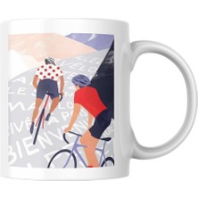 Taketshirt Bisiklet Baskılı Kupa Bardak Cycling Hediyelik Çay Kahve Kupası Coffee Mug
