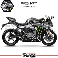 Cfmoto 250SR Kaplama Sticker Fabio Design Motor Kaplama Modeli Hazır Kit Tüm Modeller Uyumlu Gri