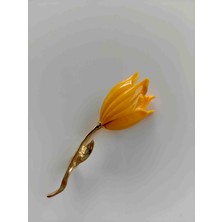 Makmery Sarı Lale Broş