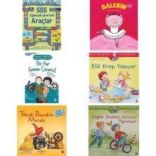 İş Bankası Kültür Yayınları 555 Eğlenceli Çıkartma - Araçlar + 5 Kitap (Set)