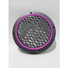 PremiumPort Mor Silikon Şerit LED Işıklı Çift Hoparlör Kapağı 20 Cm, Şık ve Fonksiyonel