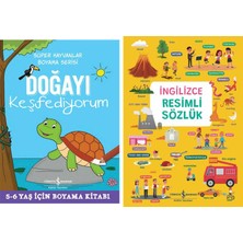 İş Bankası Kültür Yayınları Doğayı Keşfediyorum - Süper Hayvanlar Boyama Serisi + 1 Kitap (Set)