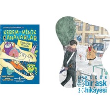 İş Bankası Kültür Yayınları Kerem ile Minik Canavarlar - Canavarlar Müzede + 1 Kitap Daha (Set)