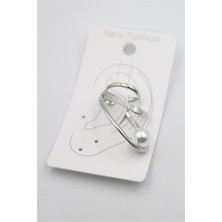 Royaleks Taşlı Kıkırdak Küpe - Gümüş