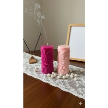 Lumus Candle Yasemin Kokulu Dekoratif Kabartmalı Özel Seri Mum Seti