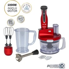 Özbience Yüksek Güçlü 1000 W Blender Seti, Turbo Fonksiyonlu Hızlı Çırpma ve Karıştırma