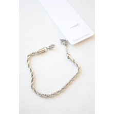 Royaleks Burgu Çelik Bileklik 3mm - Gümüş