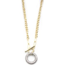 Royaleks Taşlı Zincir Kolye - Altın