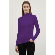 Evolaria Kadın Düz Mor Bluz