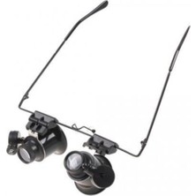 PremiumPort 20X LED Işıklı Gözlük, Kuyumcu ve Saatçi Büyüteci, Net Görüntü