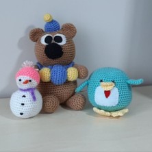 Amigurumi Örgü Oyuncak Ayı Penguen Kardan Adam