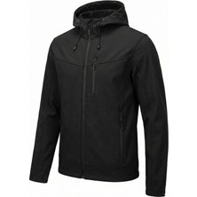 Genius Store Erkek Mont Içi Polarlı Softshell Mont Su ve Rüzgar Geçirmez Kapüşonlu Spor Mont