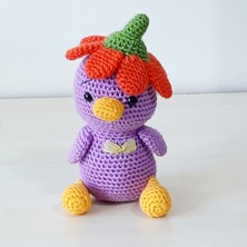Amigurumi Örgü Oyuncak Civciv Mor