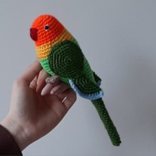 Amigurumi Örgü Oyuncak Kuş Cennet Papağan Sultan