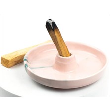 Mistikhane Pembe- Ritüel-Tütsü Başlangıç Seti-2 (1 Ad. Seramik Tütsülük + 30 Gr. Palo Santo Ağaç Tütsü)