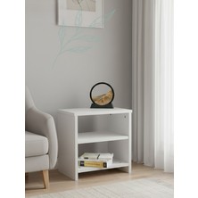 Sarenzo Basic Komodin (Beyaz Renk)