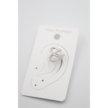 Royaleks Taşlı Kıkırdak Küpe - Gümüş