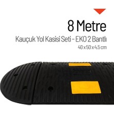 Soylu Grup Kent Ve Bahçe Mobilyaları 8 Metre Kauçuk Hız Kesici Set | 2 Bantlı Yol Kasisi Uygulaması